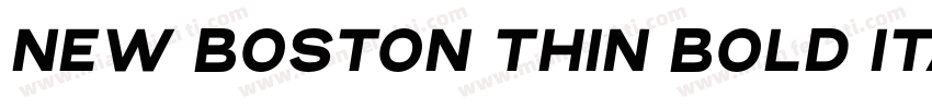 New Boston Thin Bold Italic字体转换